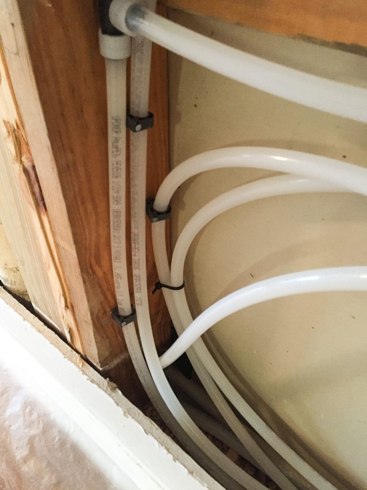 Irvine whole house repipe photo showing pipe replacement planning by Repipe OC